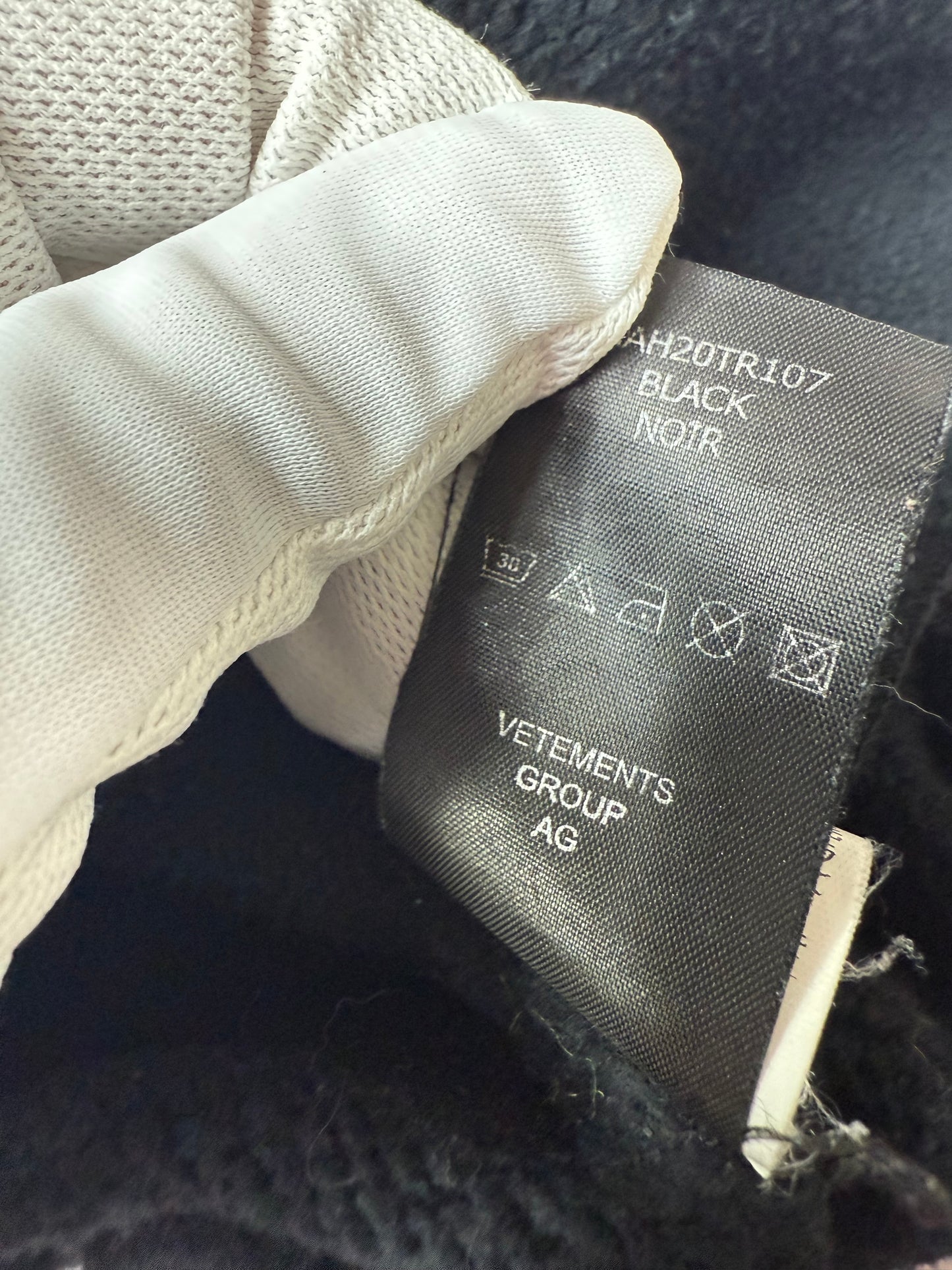 Vetements AH19 Upside Down Anarchy Zip-Up Hoodie Size - S
