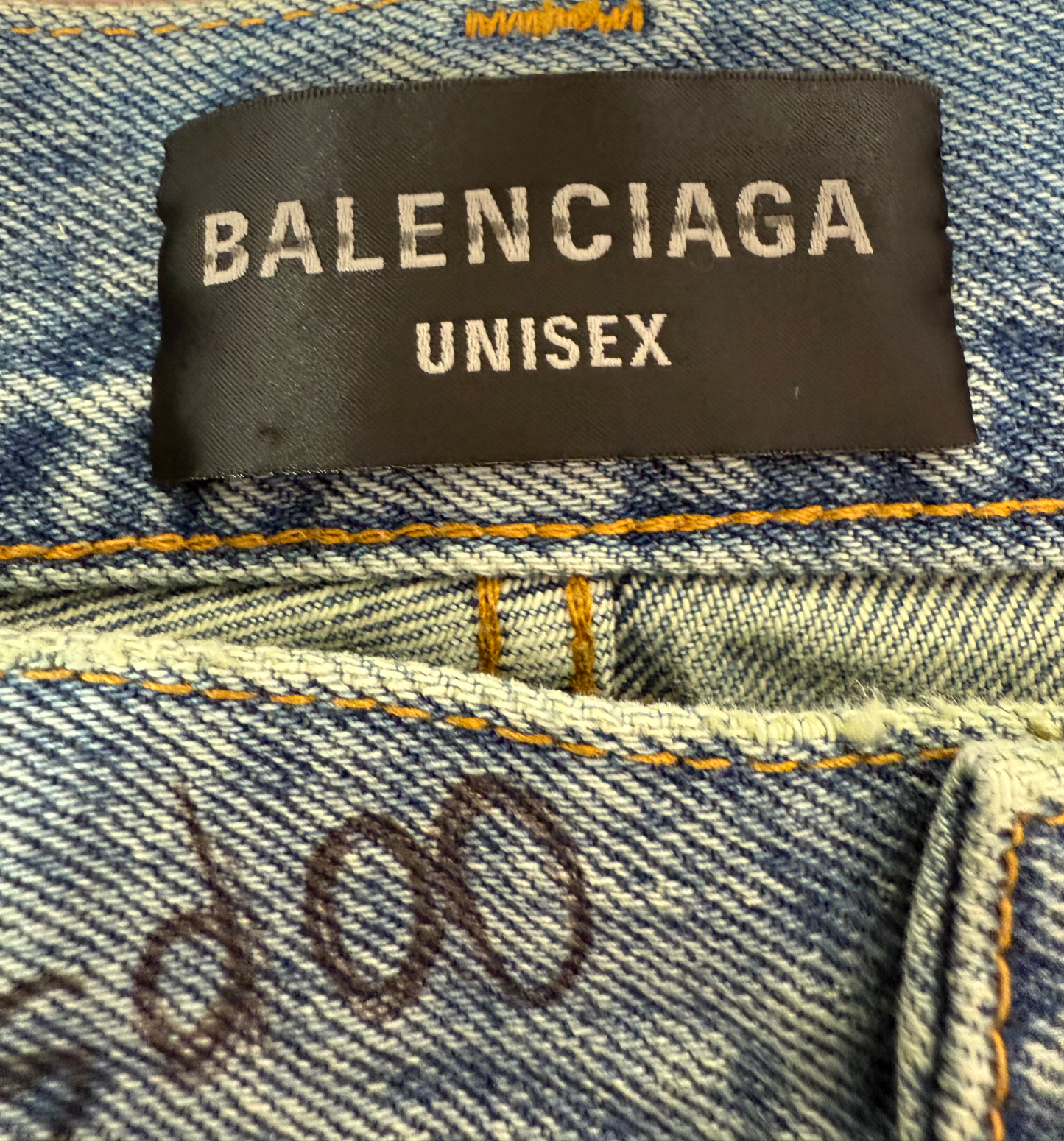 Balenciaga Rhinestone Denim - Size 38