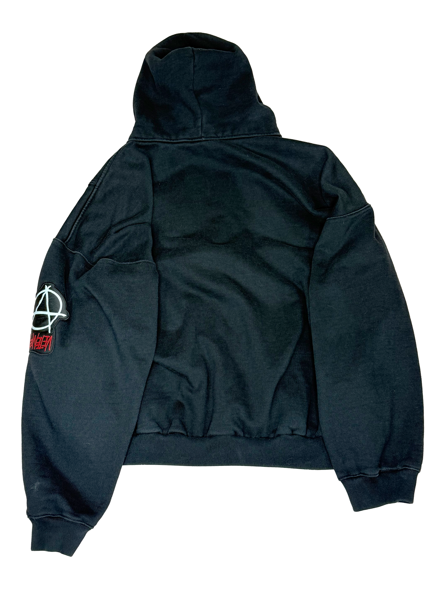 Vetements AH19 Upside Down Anarchy Zip-Up Hoodie Size - S