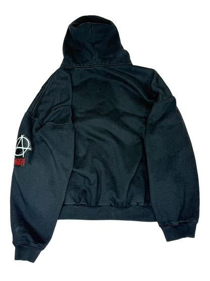 Vetements AH19 Upside Down Anarchy Zip-Up Hoodie Size - S