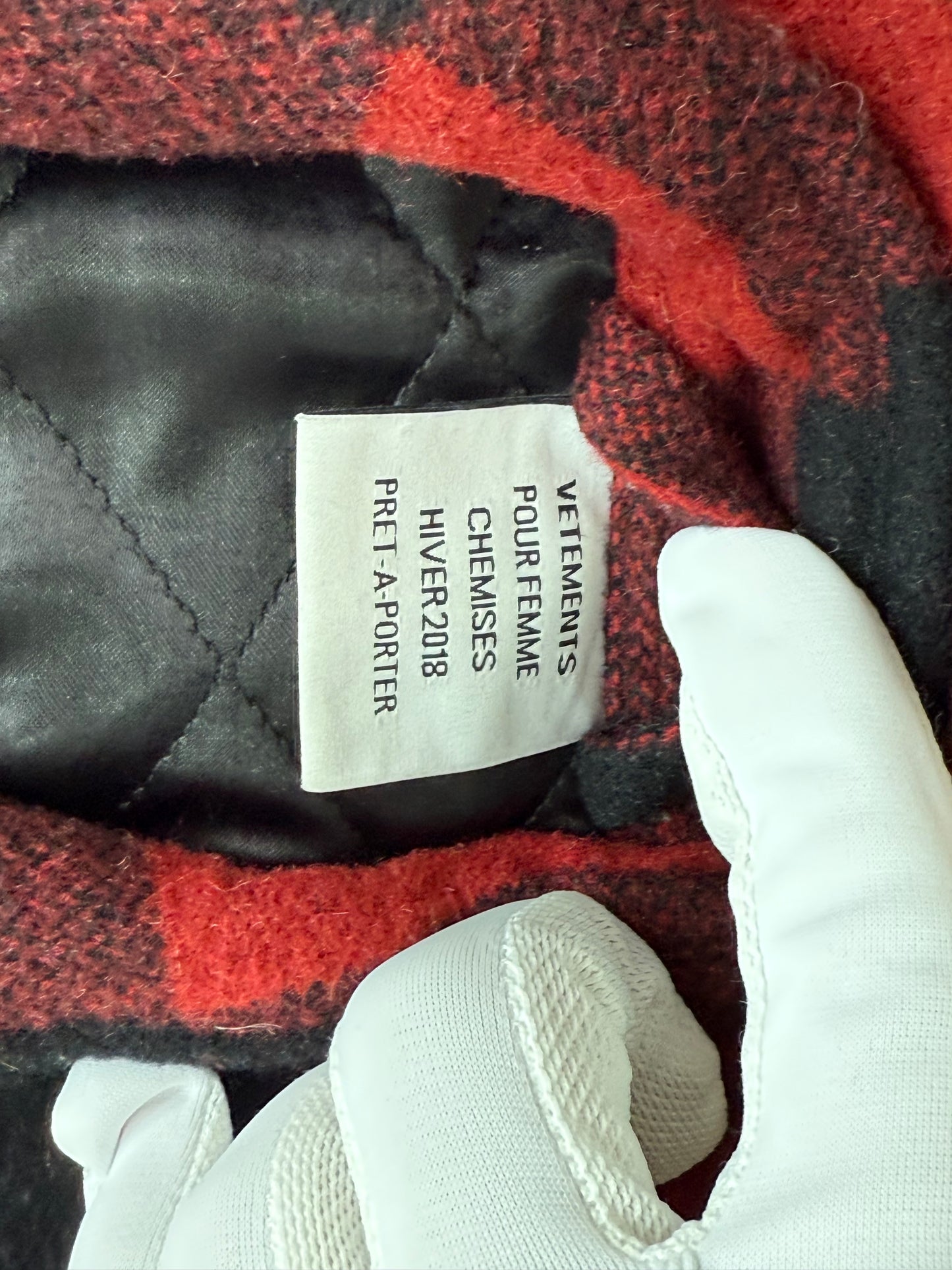 Vetements Padded Flannel Jacket - Size S