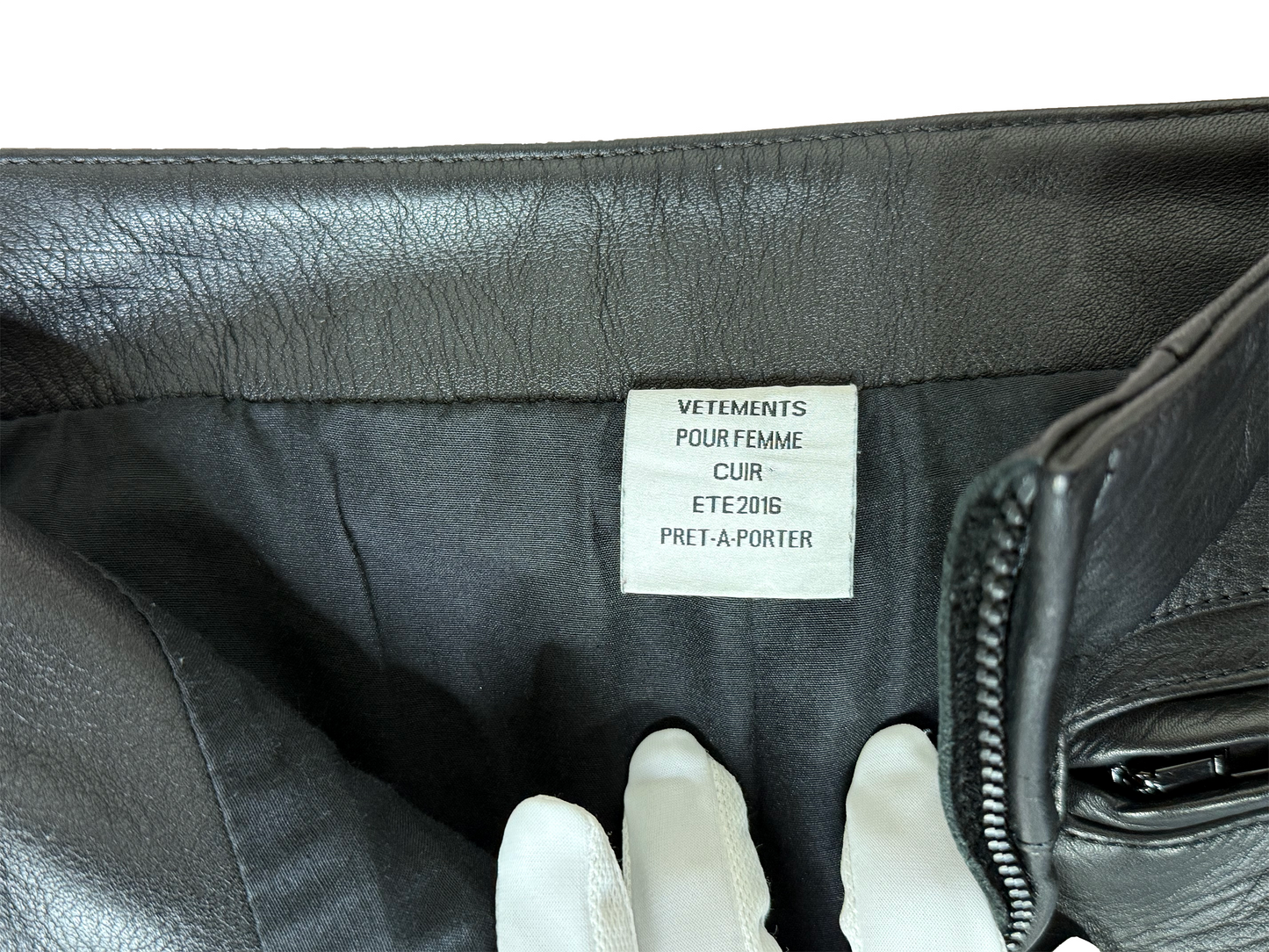 Vetements AW16 Calf Leather Moto Pants Size - 30