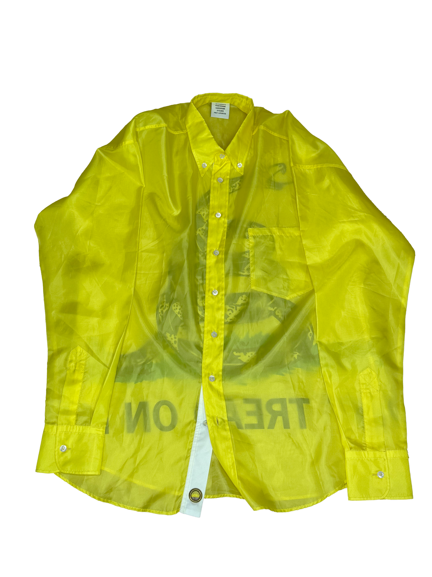 Vetements SS19 Gadsden Flag Button-Up Shirt Size - XS