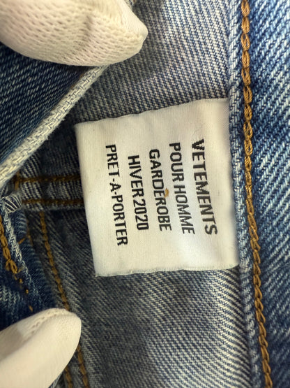 Vetements AH19 "Error" Print Denim Jeans - Size 32
