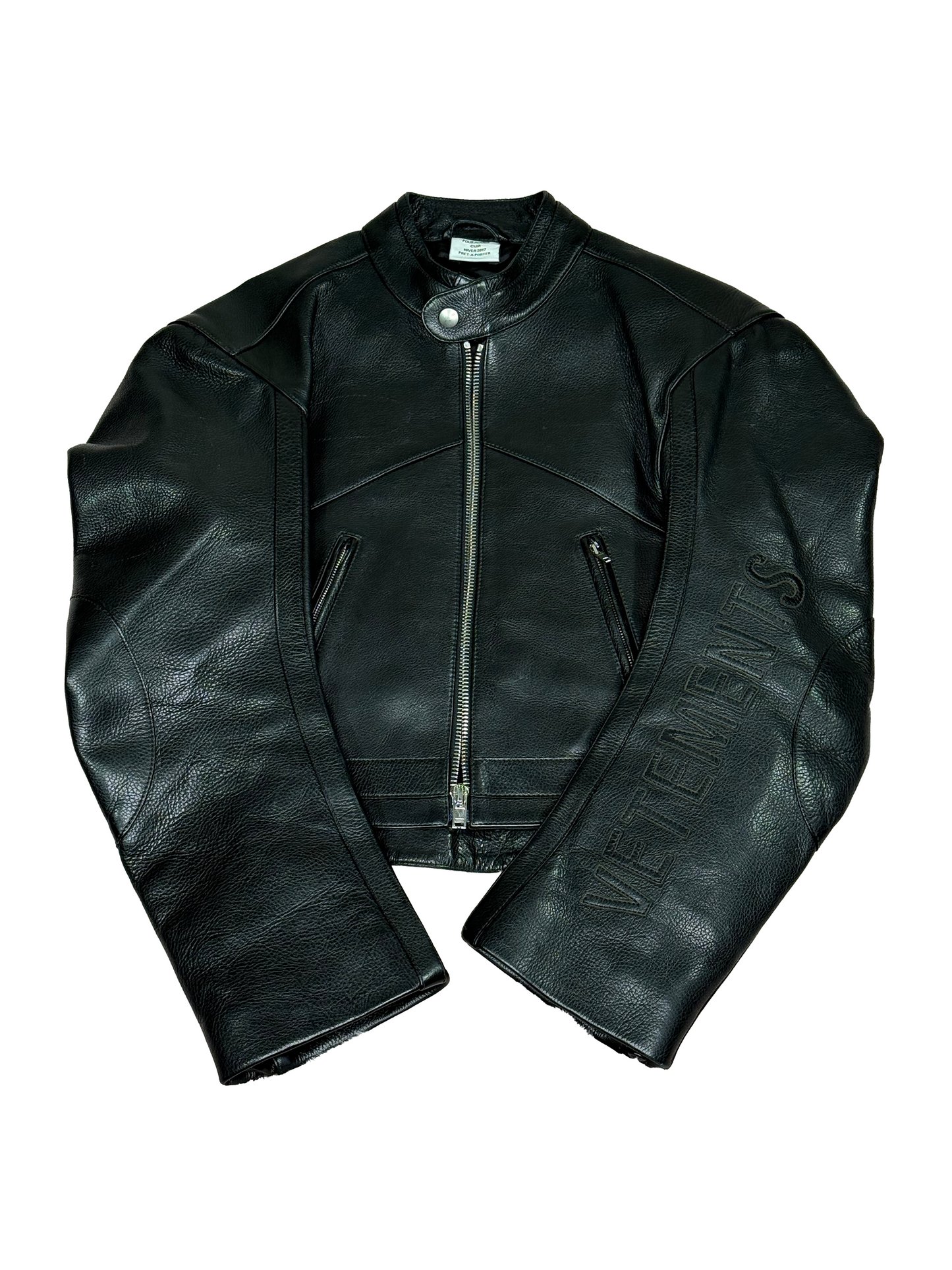 Vetements Calf Leather Moto Jacket Size - S