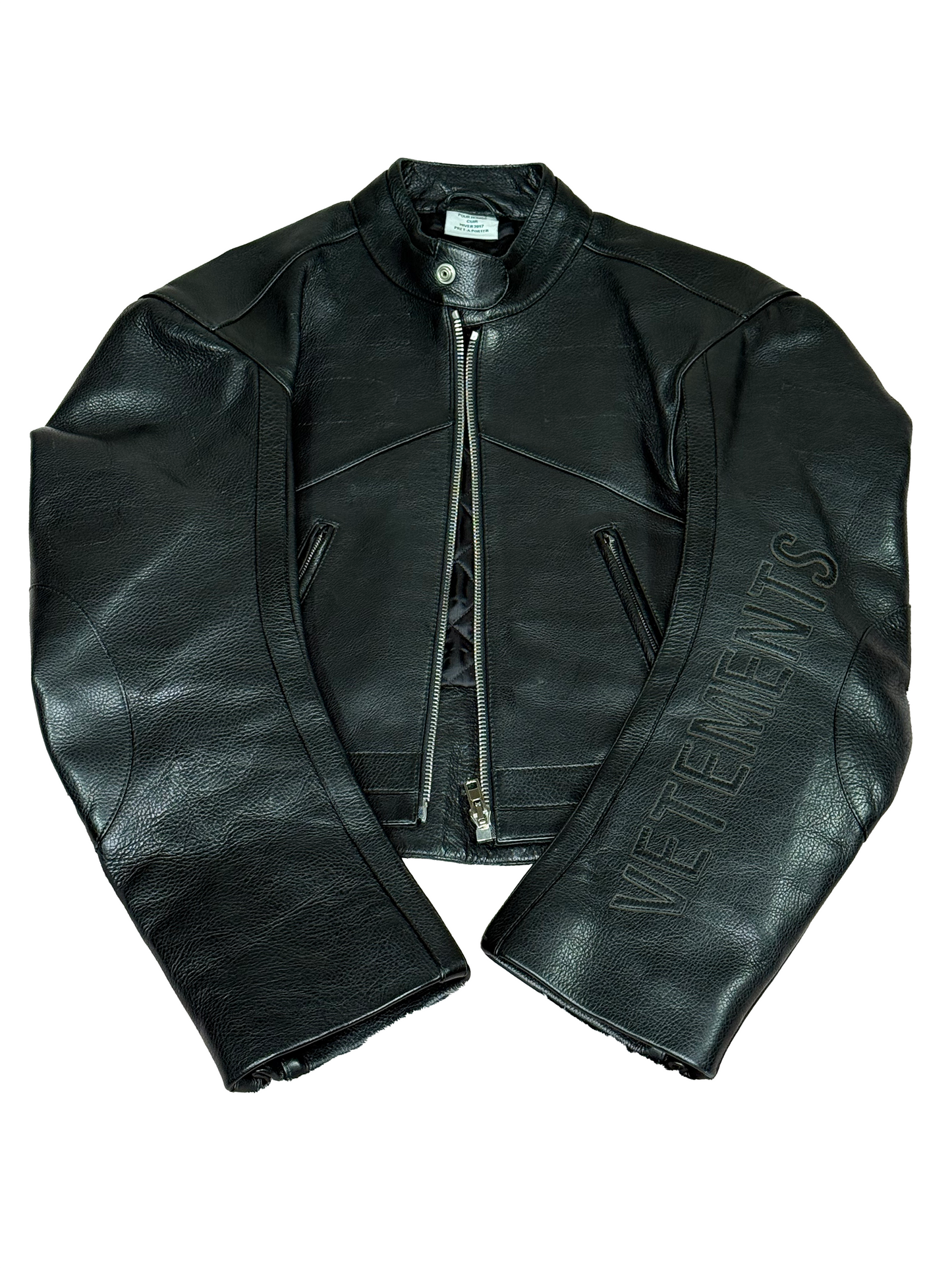 Vetements Calf Leather Moto Jacket Size - S