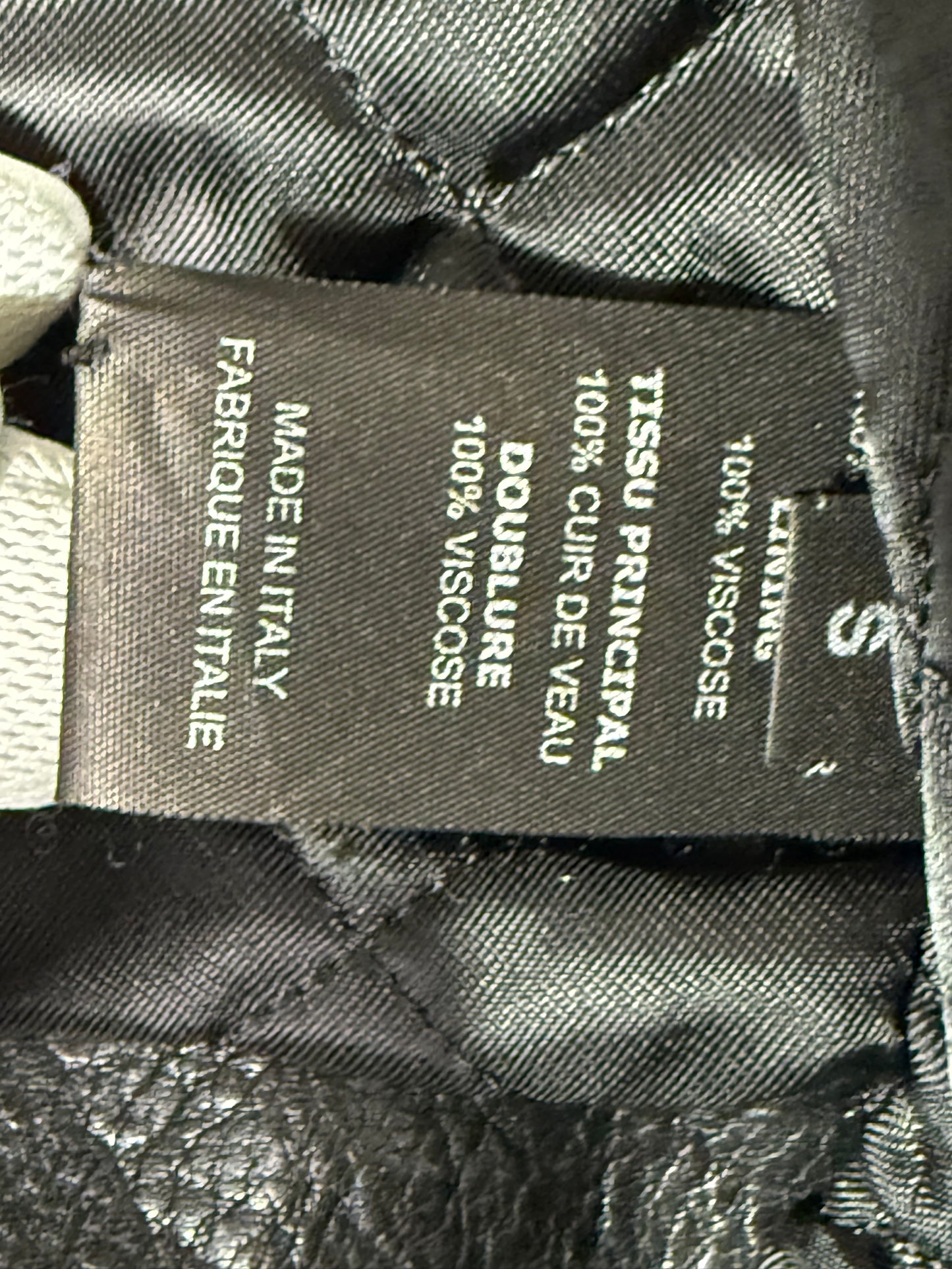 Vetements Calf Leather Moto Jacket Size - S
