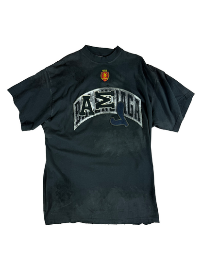 Balenciaga mudshow skater short sleeve with sample distressing