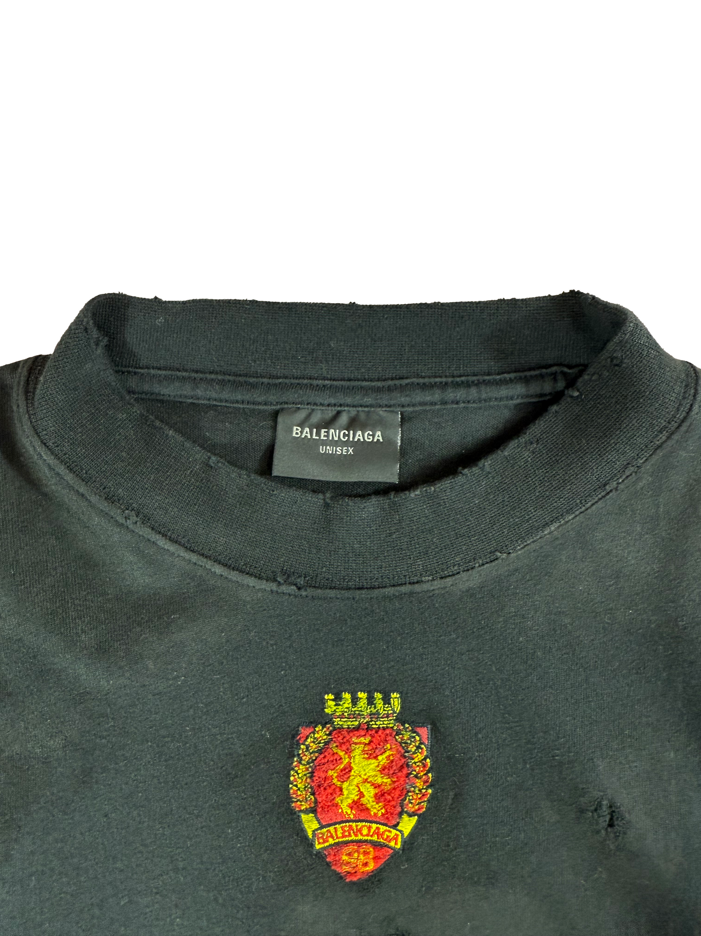 Balenciaga mudshow skater short sleeve with sample distressing