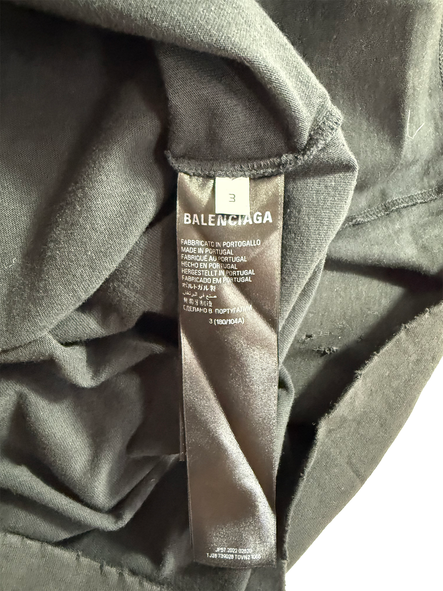 Balenciaga mudshow skater short sleeve with sample distressing