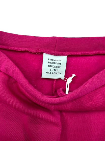 Vetements SS19 Pink Flare Sweatpants