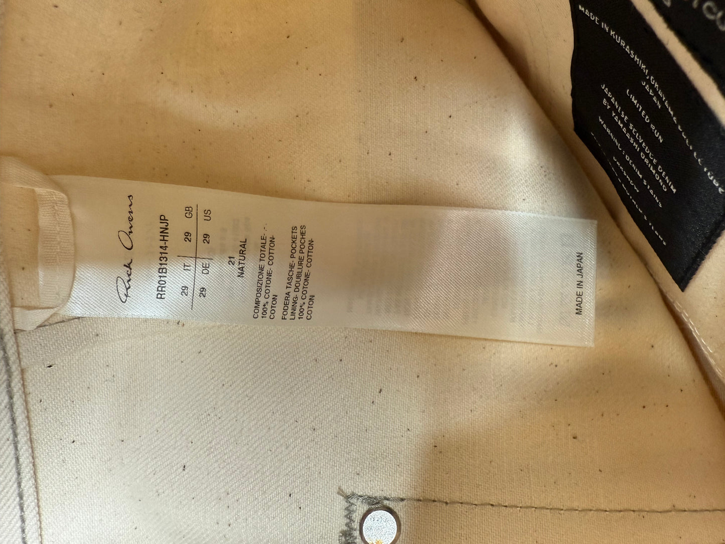 Rick Owens Mineral Bolans - Size 29