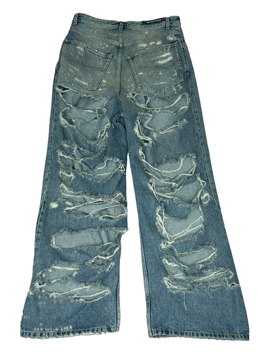 Balenciaga Super Destroyed Jeans – Blue Size - 34
